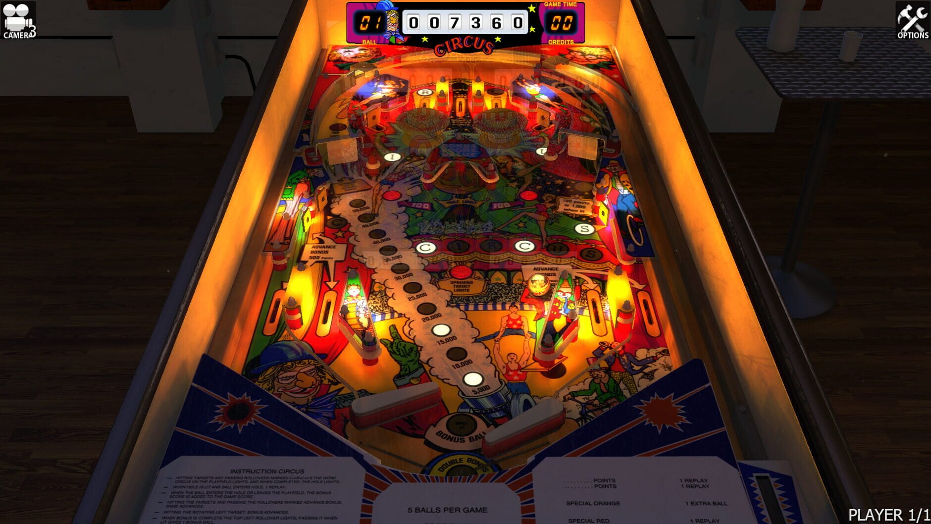 Screenshot for Zaccaria Pinball: Circus Table