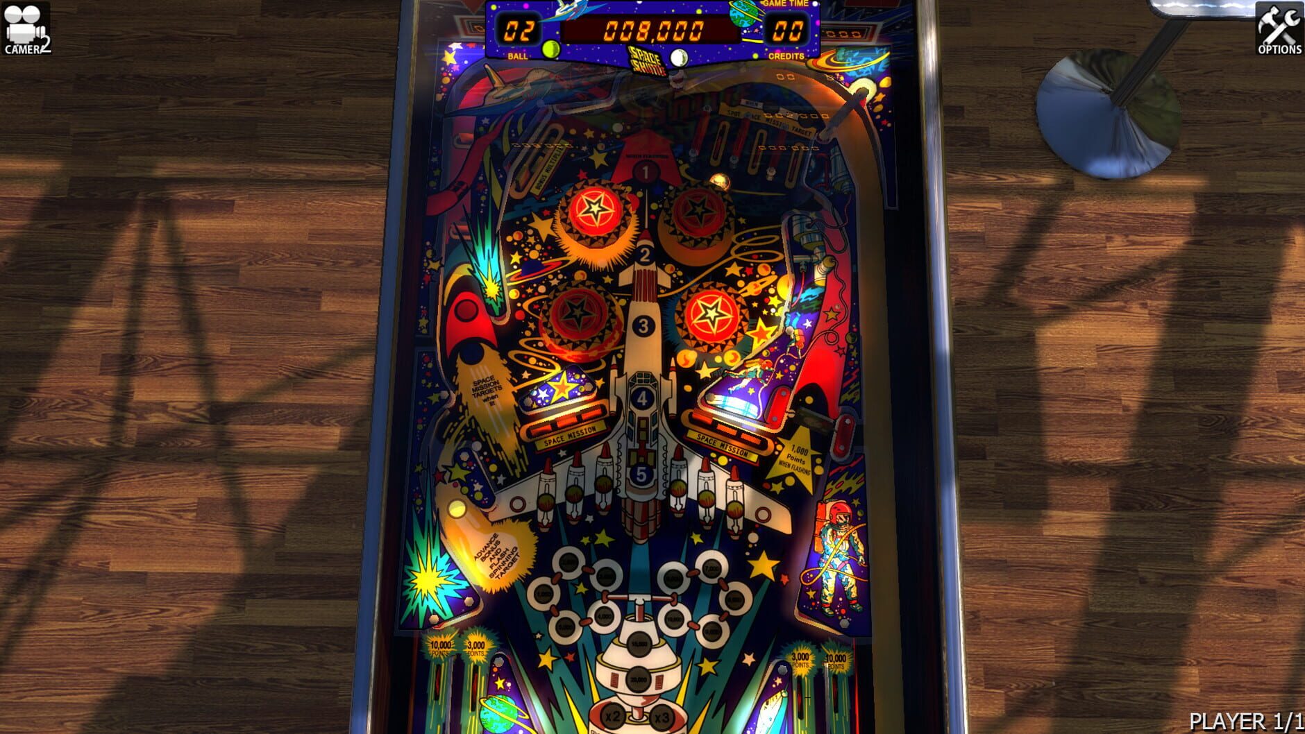 Screenshot for Zaccaria Pinball: Space Shuttle Table
