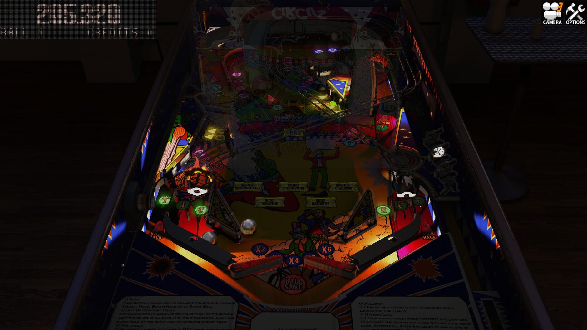 Screenshot for Zaccaria Pinball: Circus 2017 Table