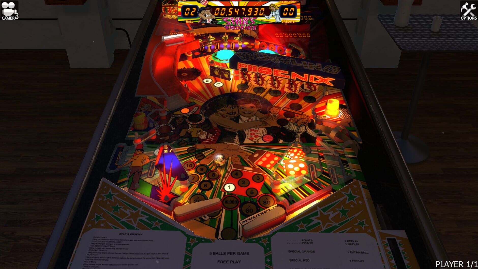 Screenshot for Zaccaria Pinball: Star's Phoenix Table