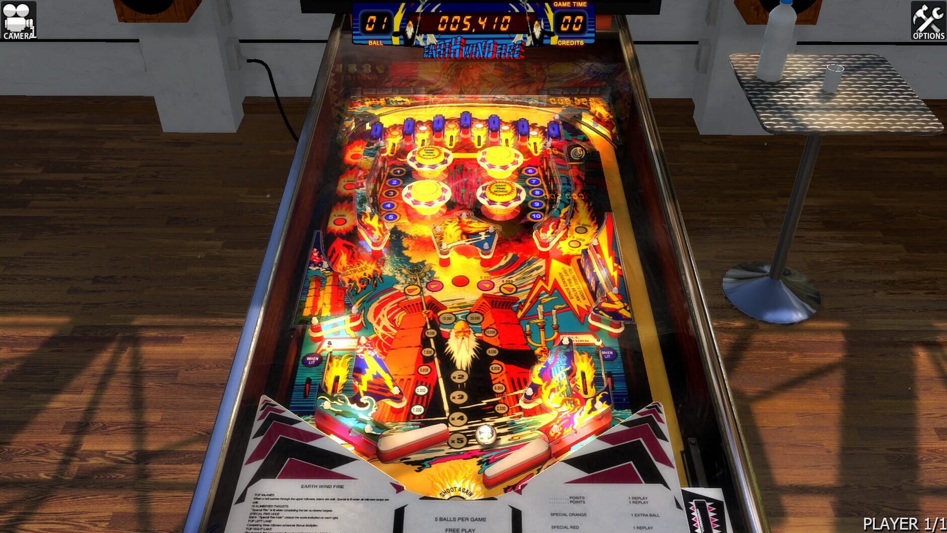 Screenshot for Zaccaria Pinball: Earth Wind Fire Table