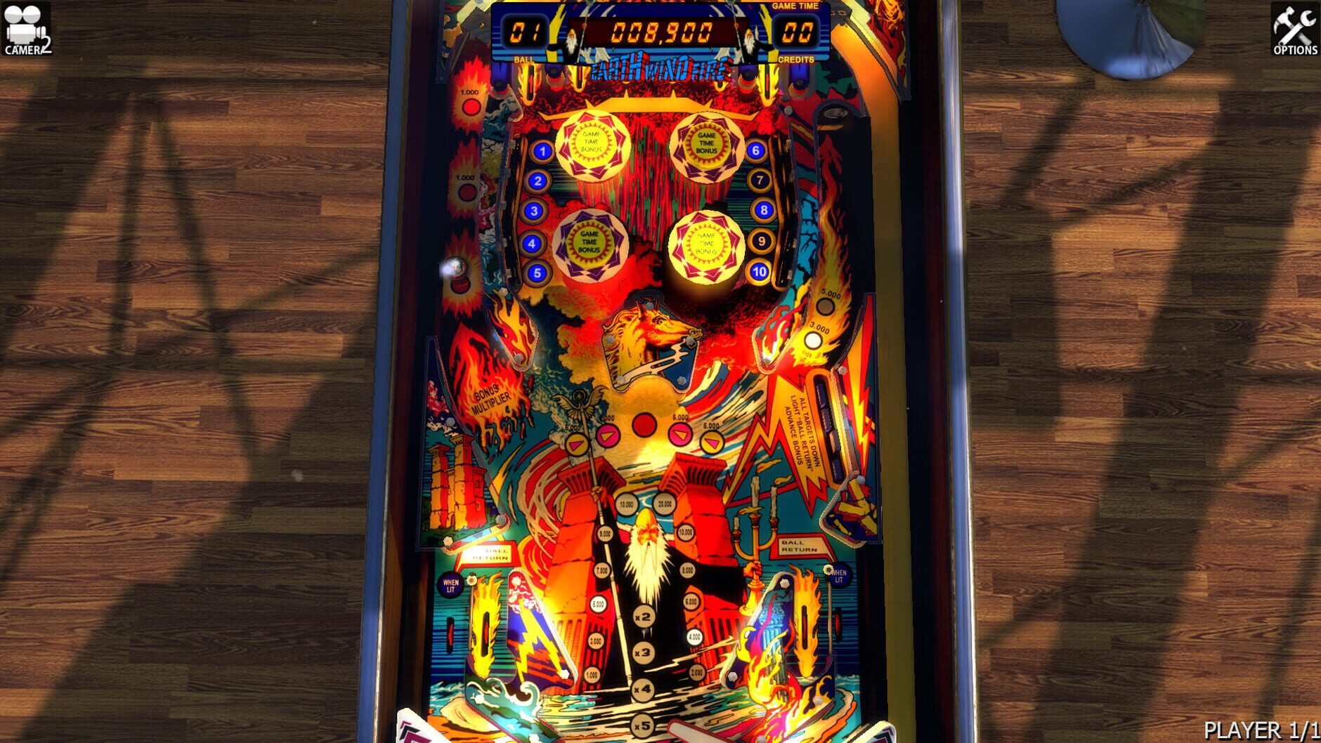 Screenshot for Zaccaria Pinball: Earth Wind Fire Table