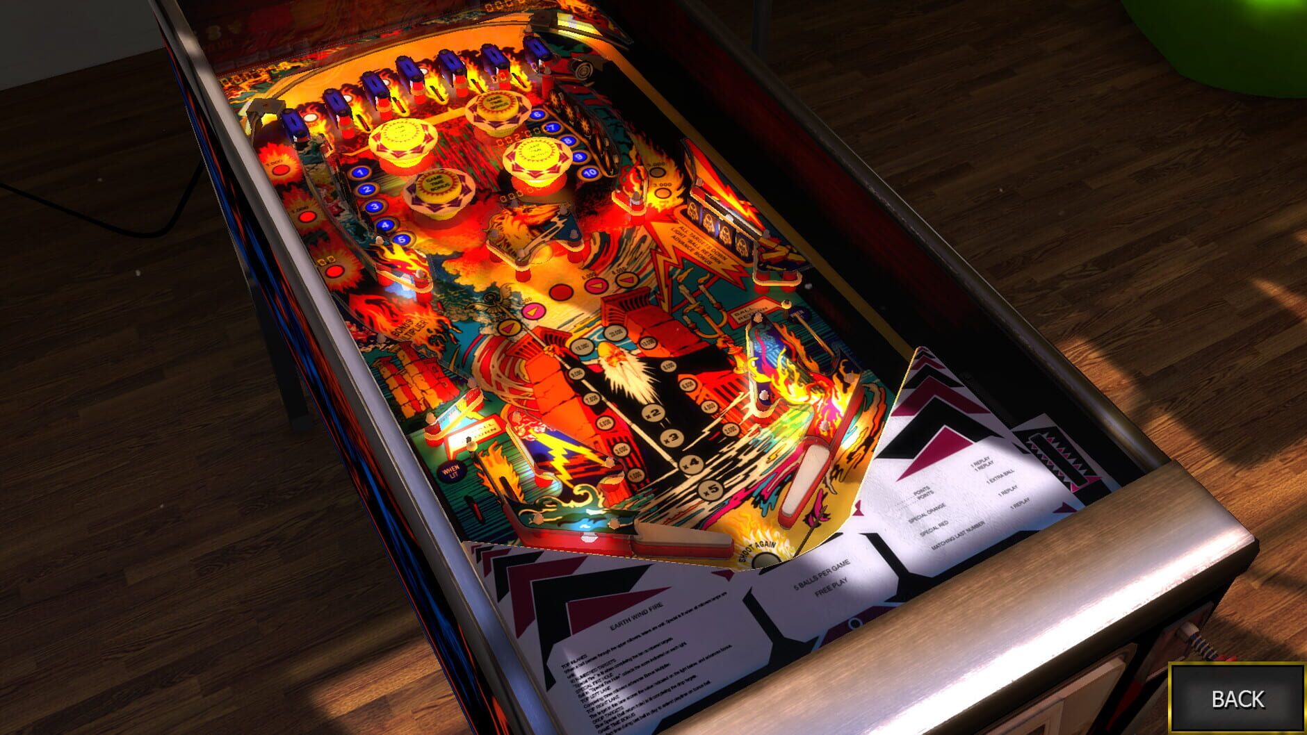 Screenshot for Zaccaria Pinball: Earth Wind Fire Table