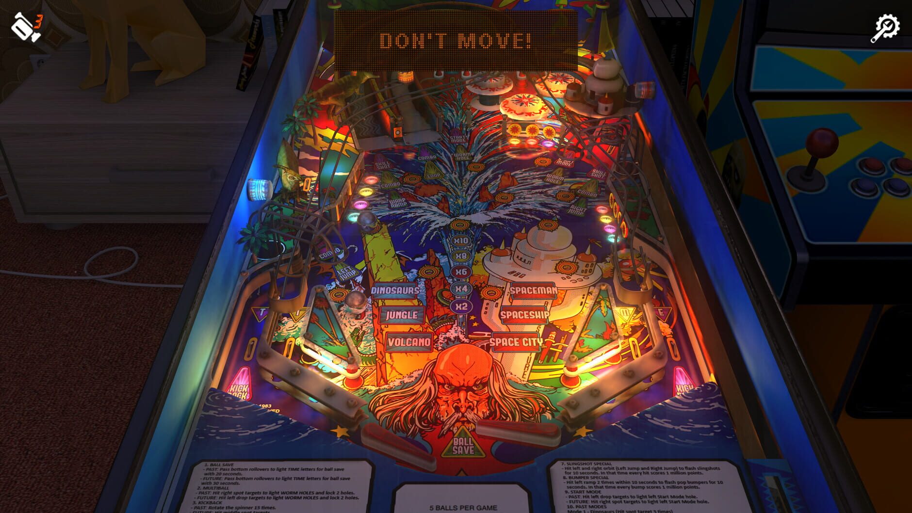 Screenshot for Zaccaria Pinball: Time Machine 2019 Table