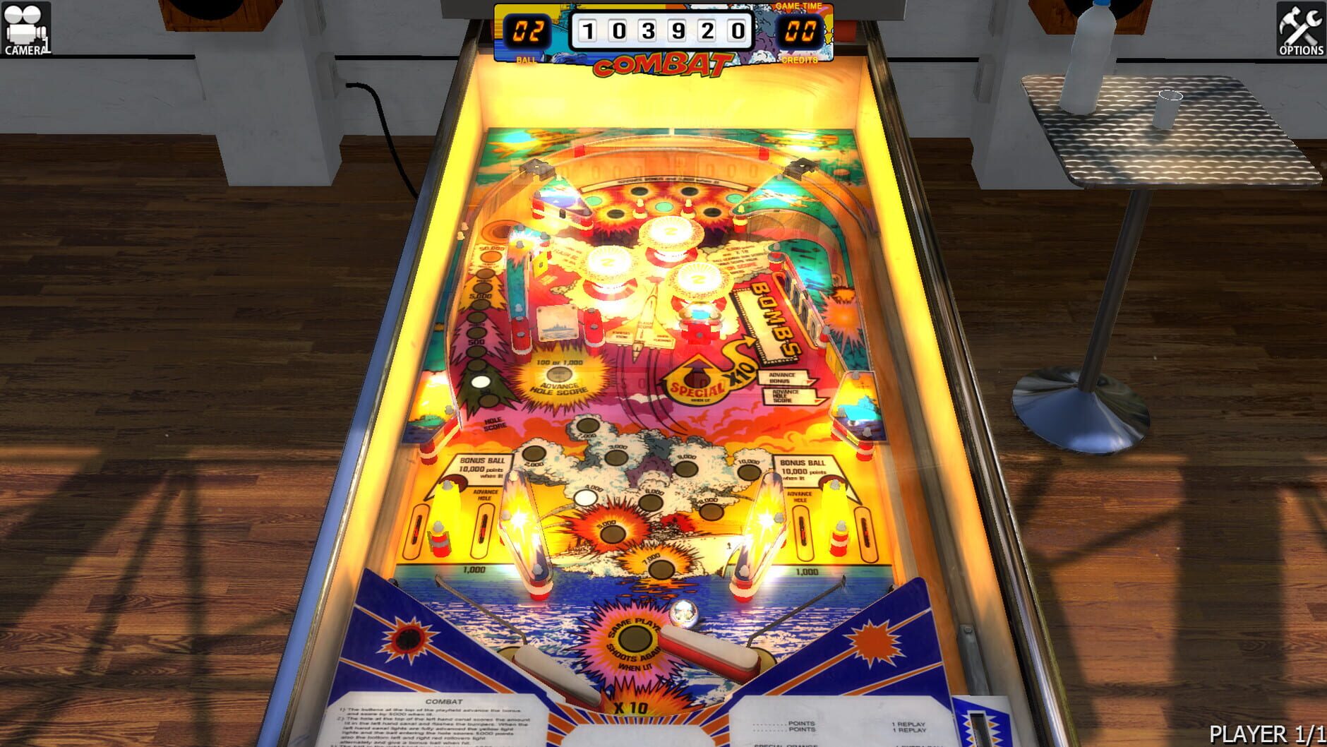 Screenshot for Zaccaria Pinball: Combat Table