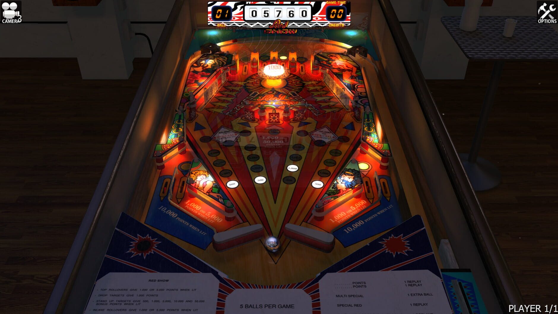 Screenshot for Zaccaria Pinball: Red Show Table