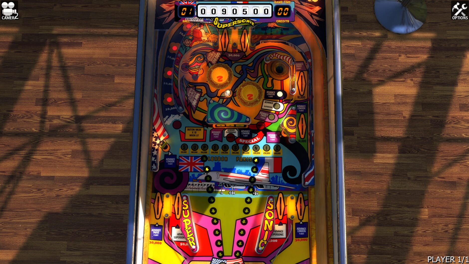 Screenshot for Zaccaria Pinball: Supersonic Table