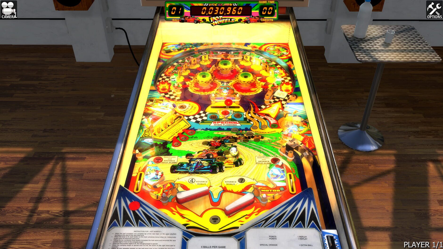 Screenshot for Zaccaria Pinball: Hot Wheels Table