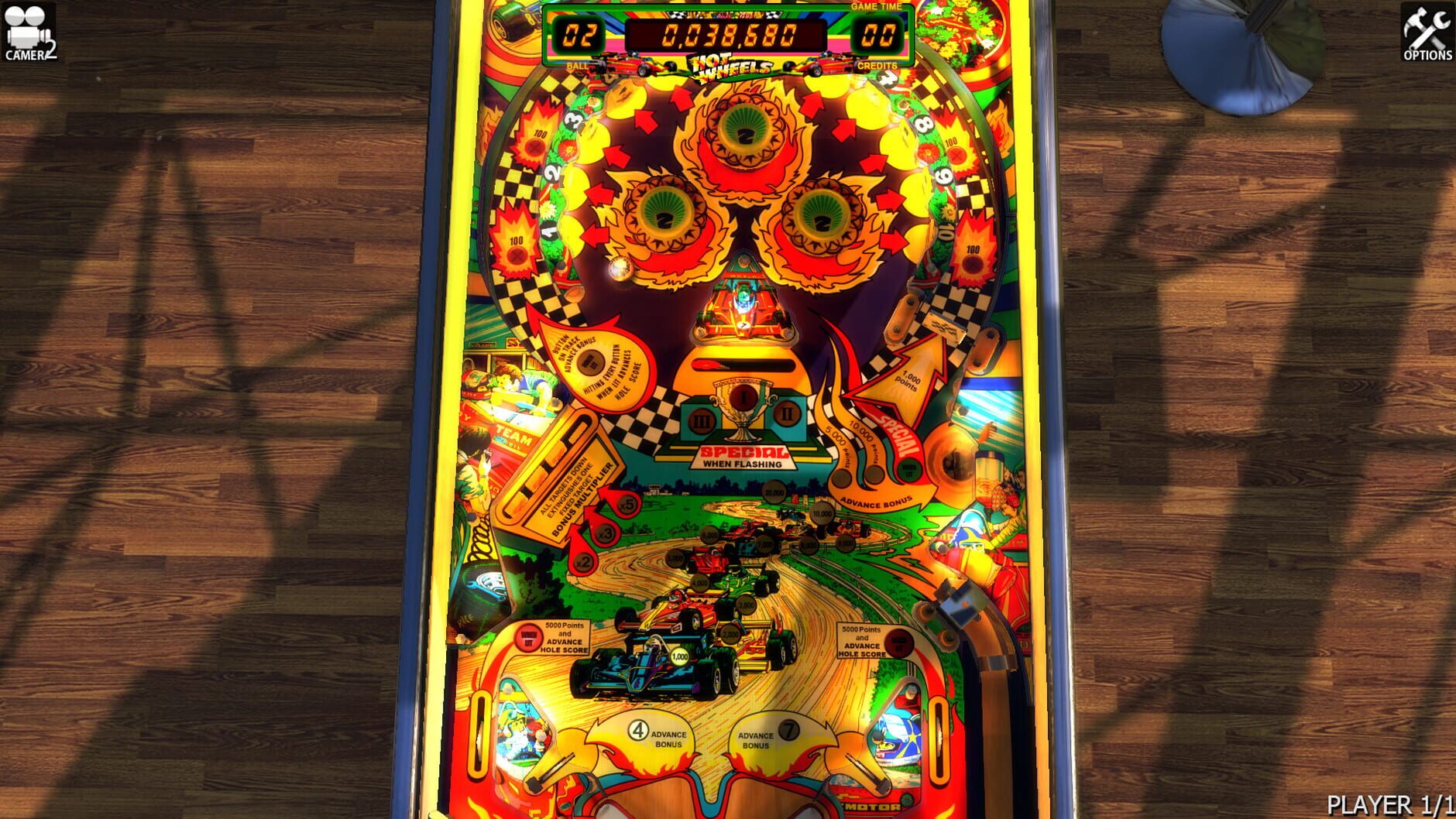 Screenshot for Zaccaria Pinball: Hot Wheels Table