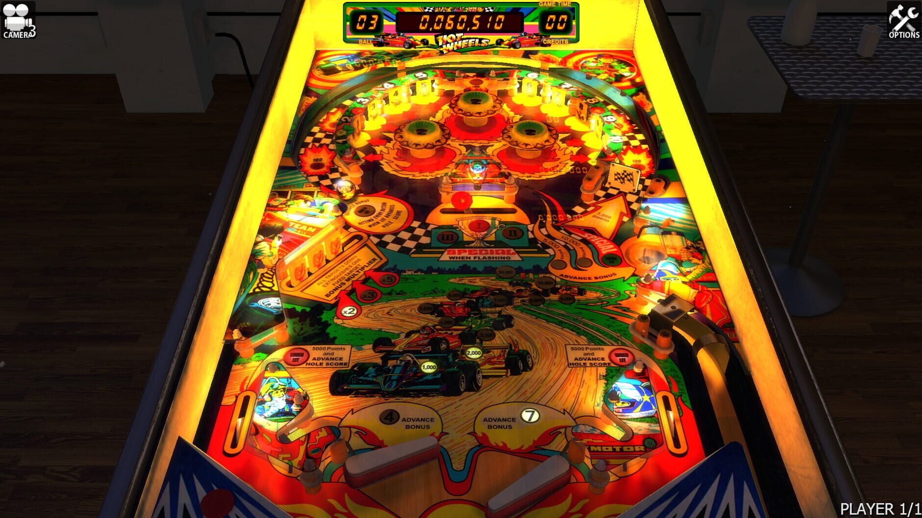 Screenshot for Zaccaria Pinball: Hot Wheels Table