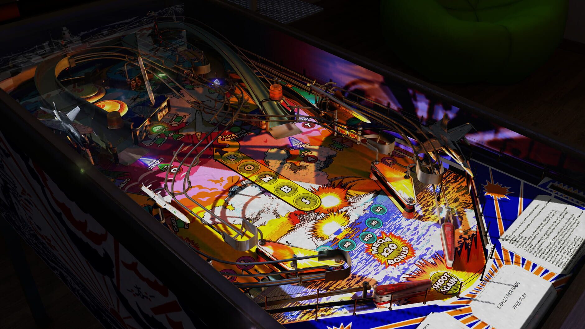Screenshot for Zaccaria Pinball: Combat 2017 Table