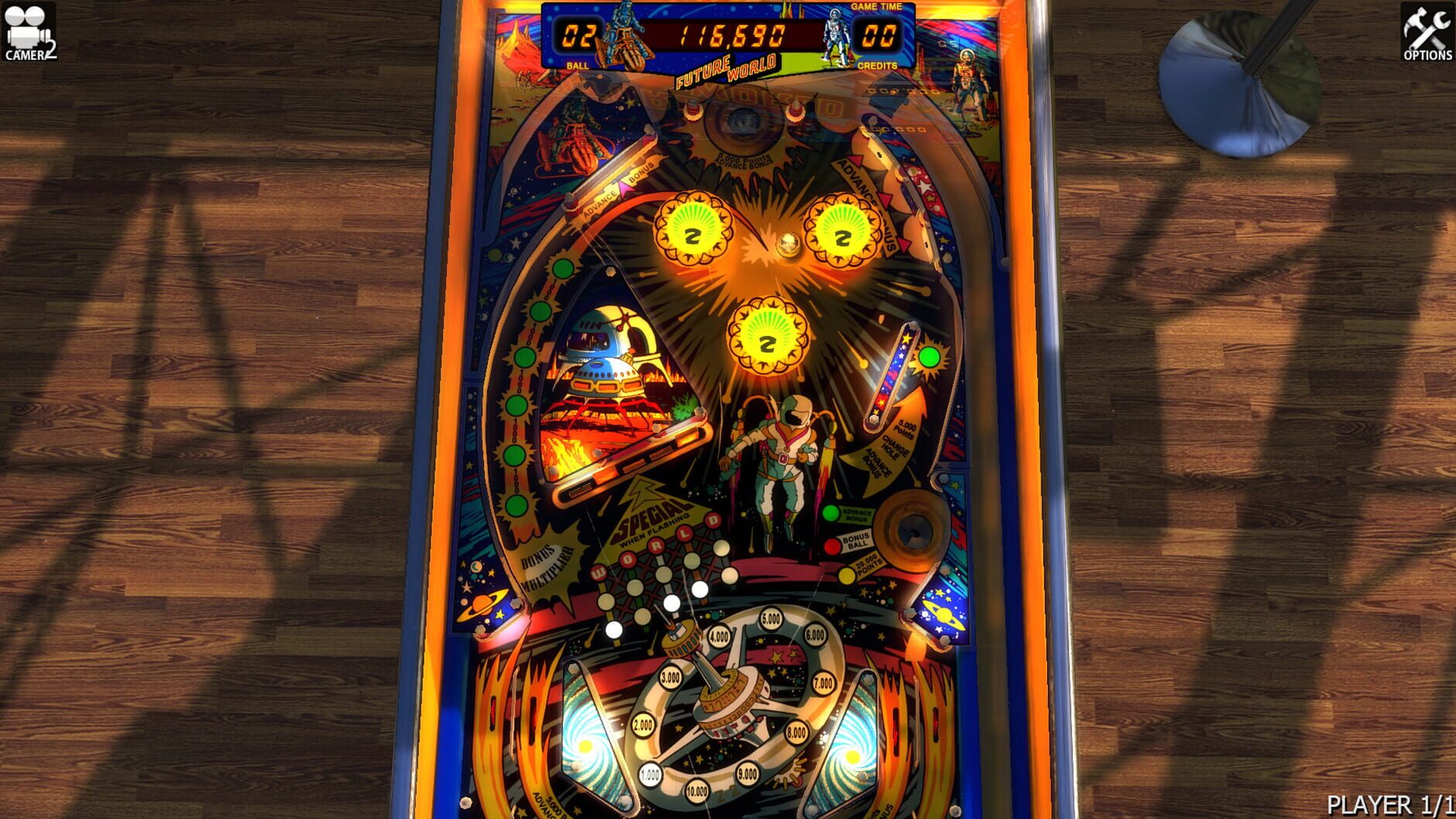 Screenshot for Zaccaria Pinball: Future World Table