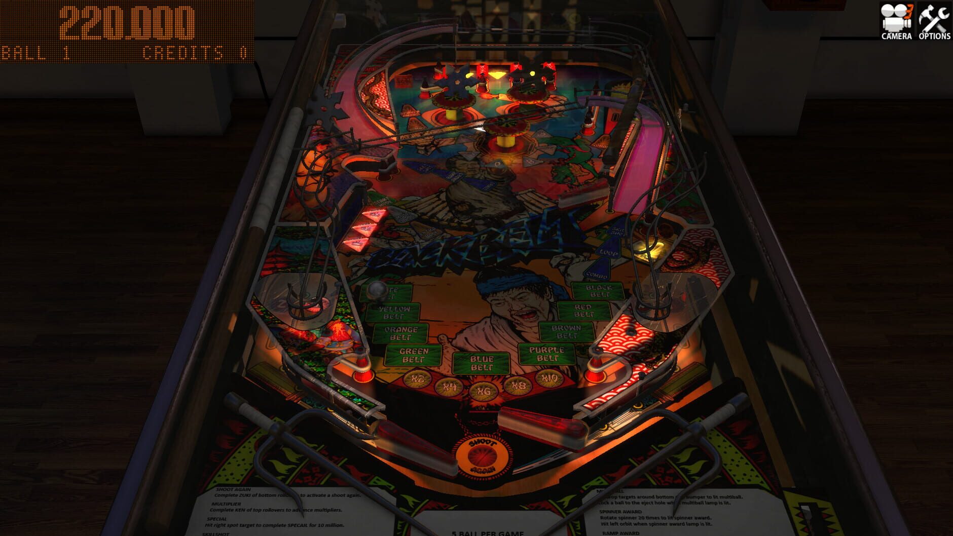 Screenshot for Zaccaria Pinball: Blackbelt 2018 Table