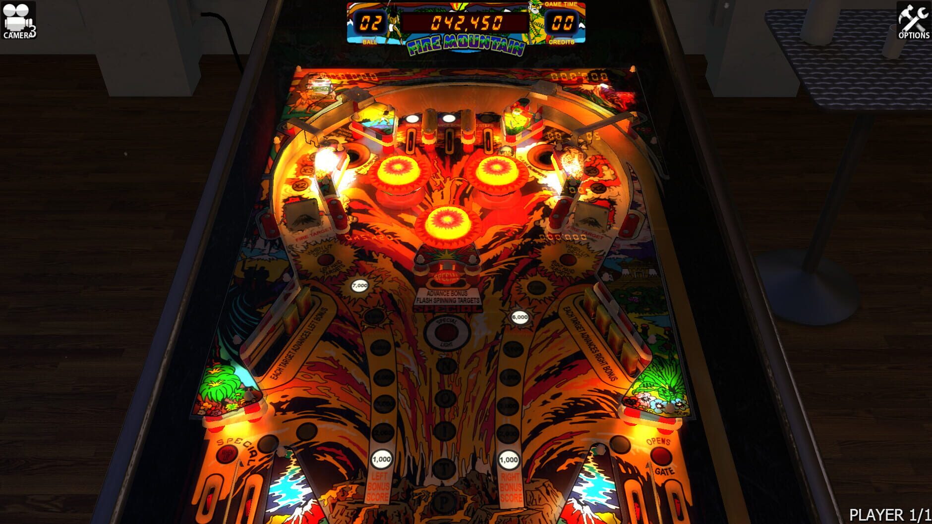 Screenshot for Zaccaria Pinball: Fire Mountain Table
