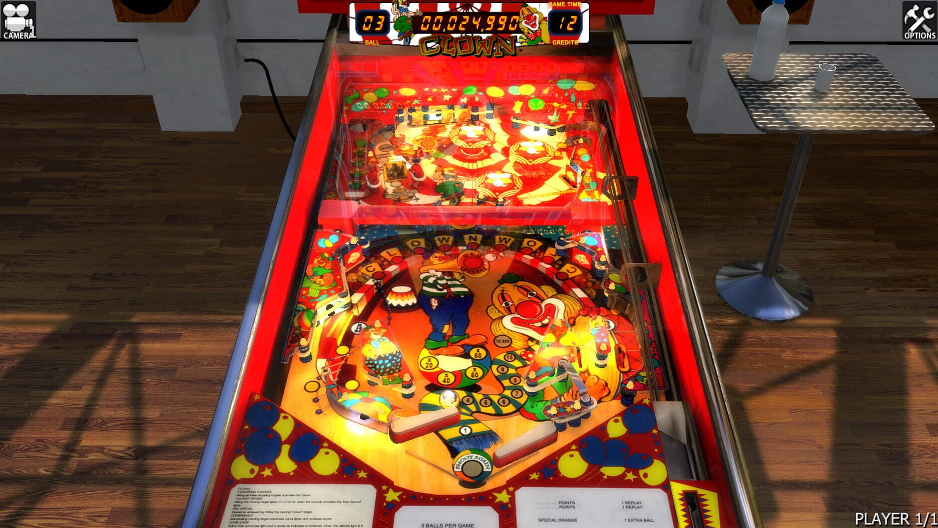 Screenshot for Zaccaria Pinball: Clown Table
