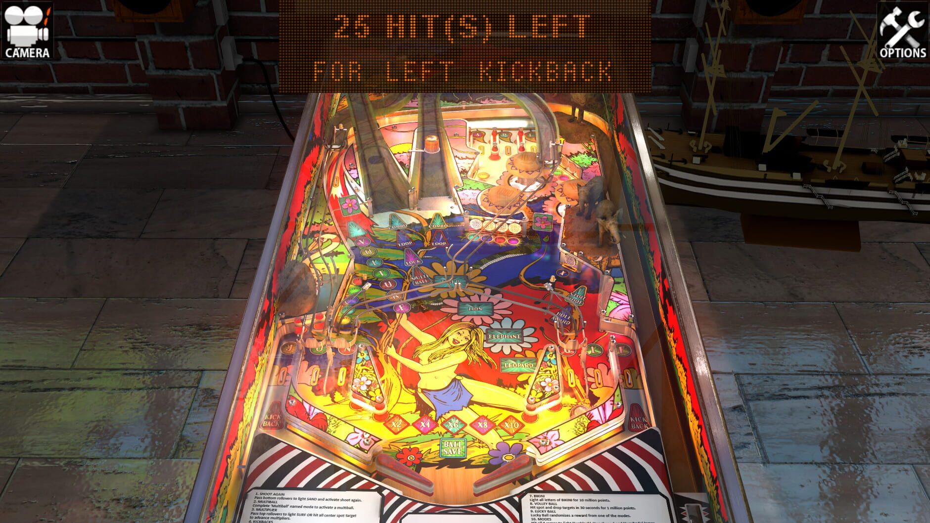Screenshot for Zaccaria Pinball: Wood's Queen 2019 Table