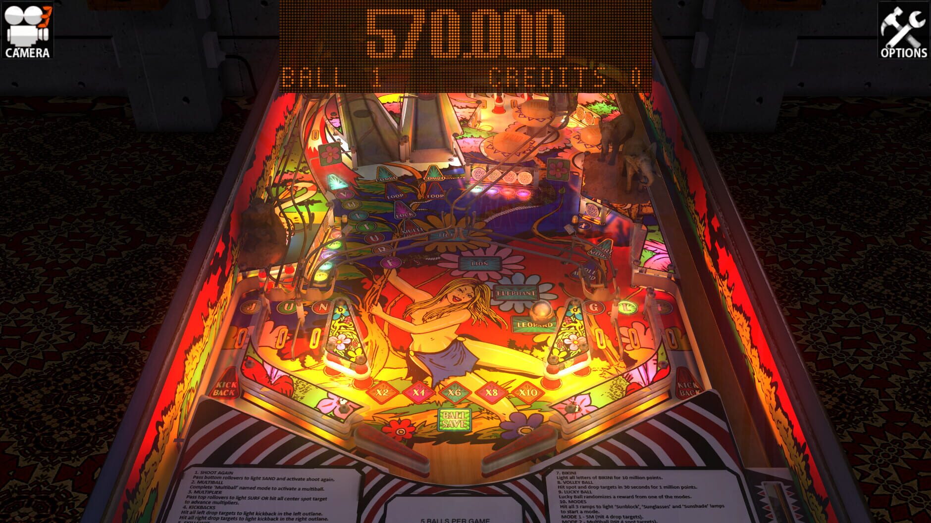 Screenshot for Zaccaria Pinball: Wood's Queen 2019 Table