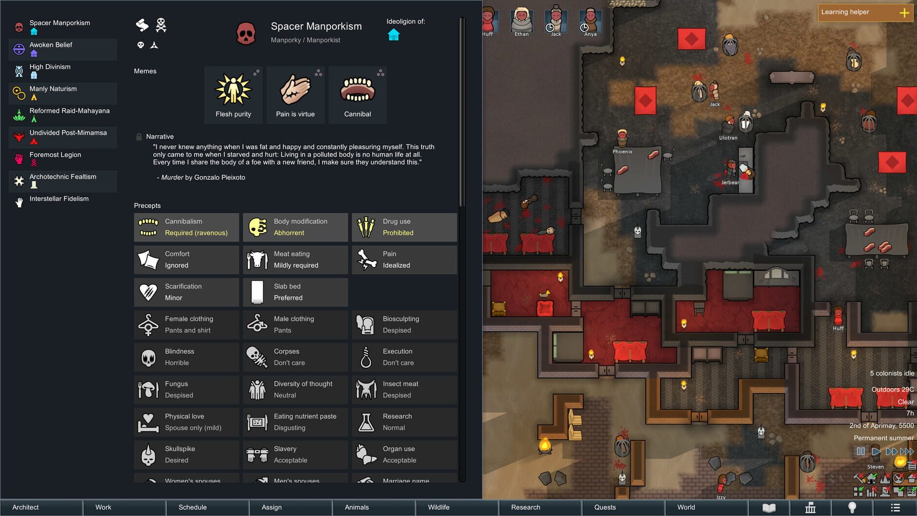 Screenshot for RimWorld: Ideology