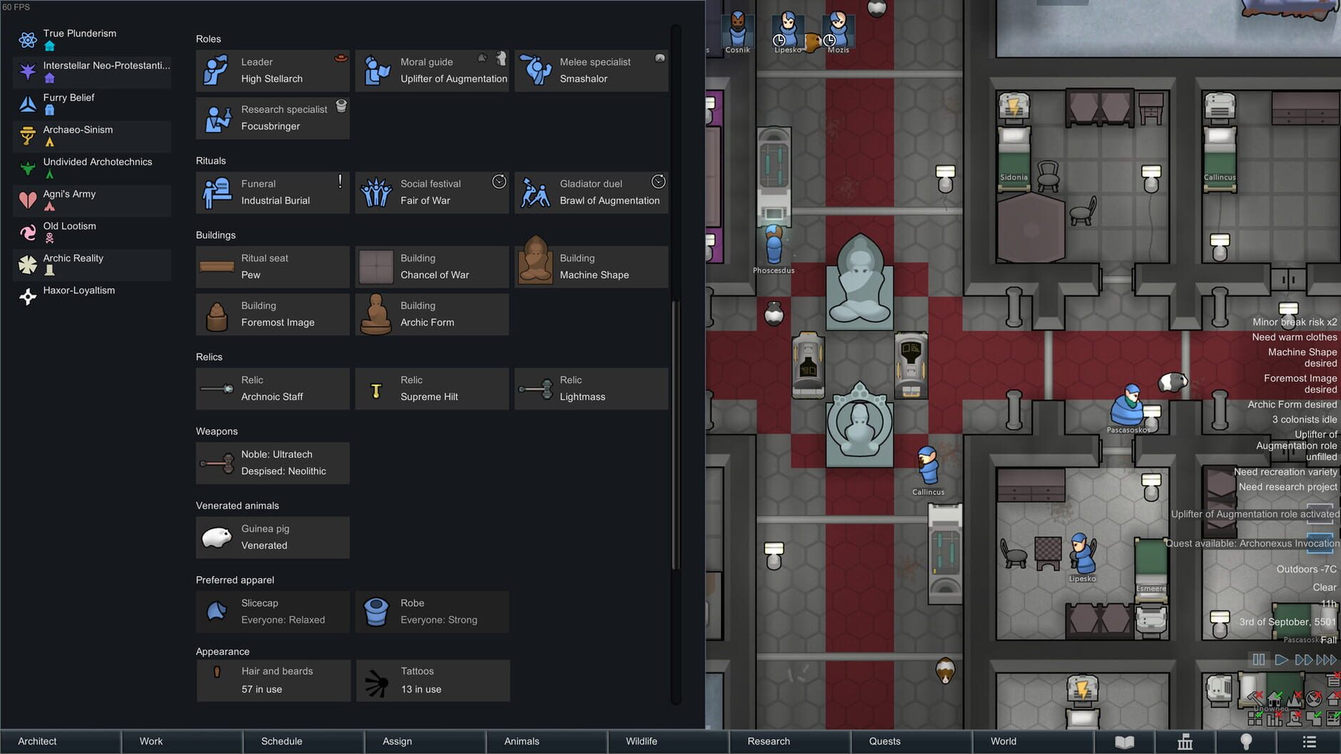 Screenshot for RimWorld: Ideology