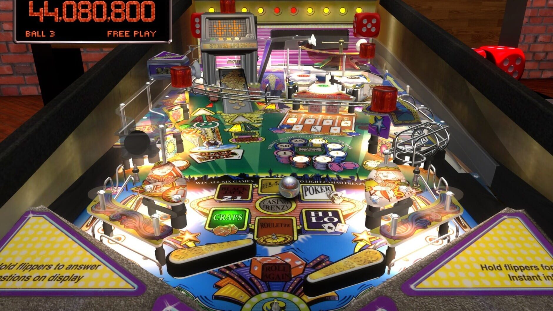 Screenshot for Stern Pinball Arcade: High Roller Casino