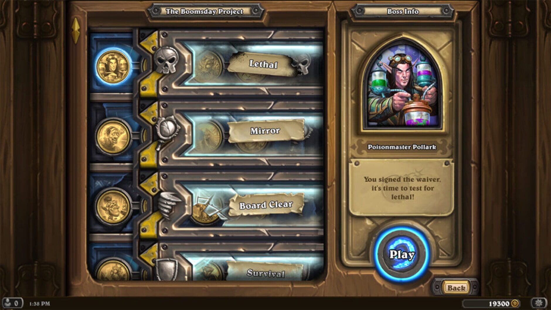 Screenshot for Hearthstone: The Boomsday Project