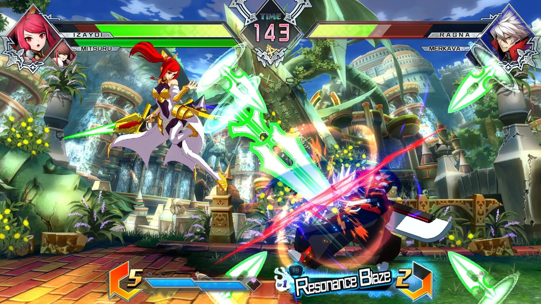 Screenshot for BlazBlue: Cross Tag Battle - Character Pack Vol. 4: Izayoi/Mitsuru/Merkava