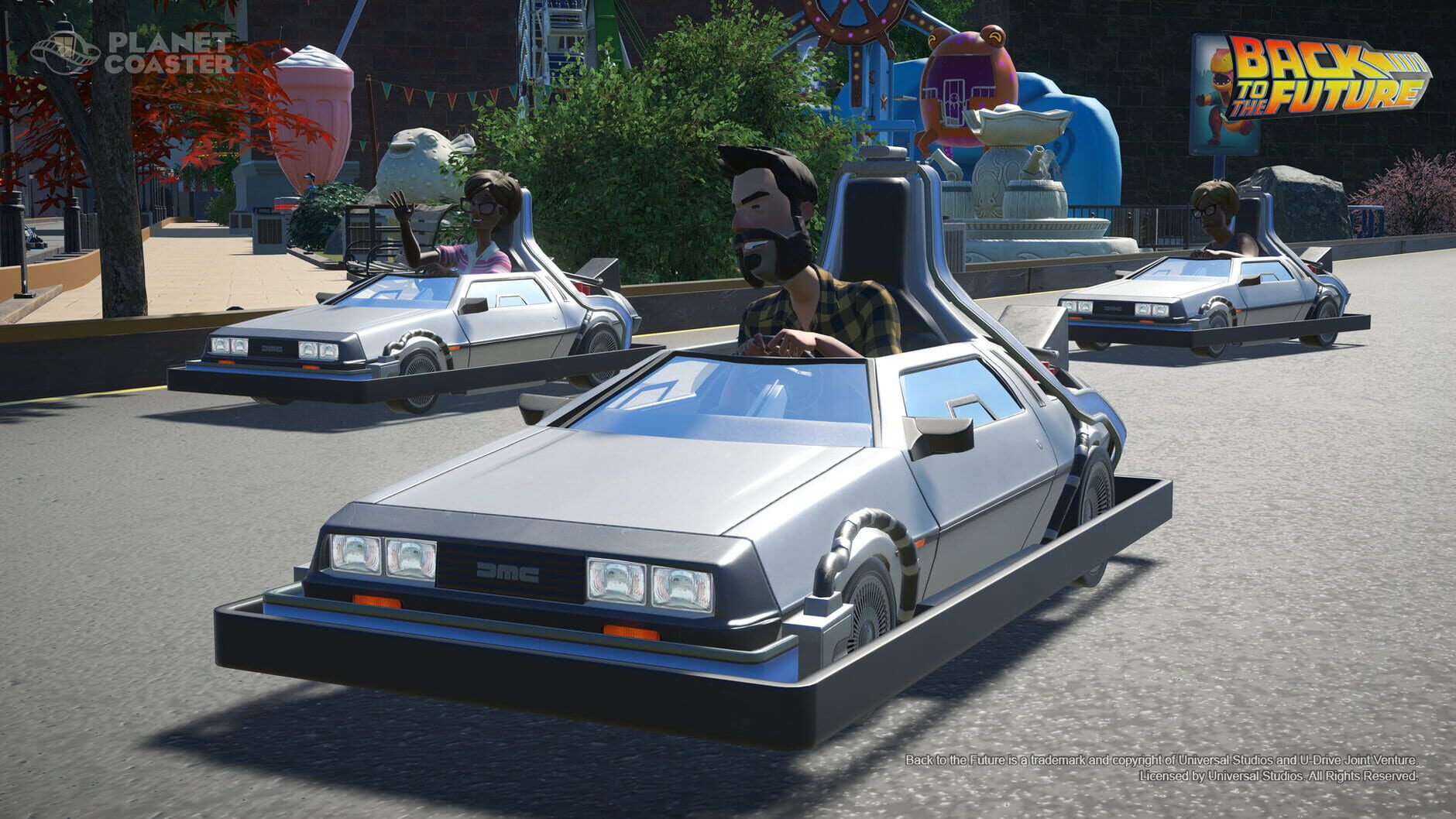 Screenshot for Planet Coaster: Back to the Future Time Machine Construction Kit