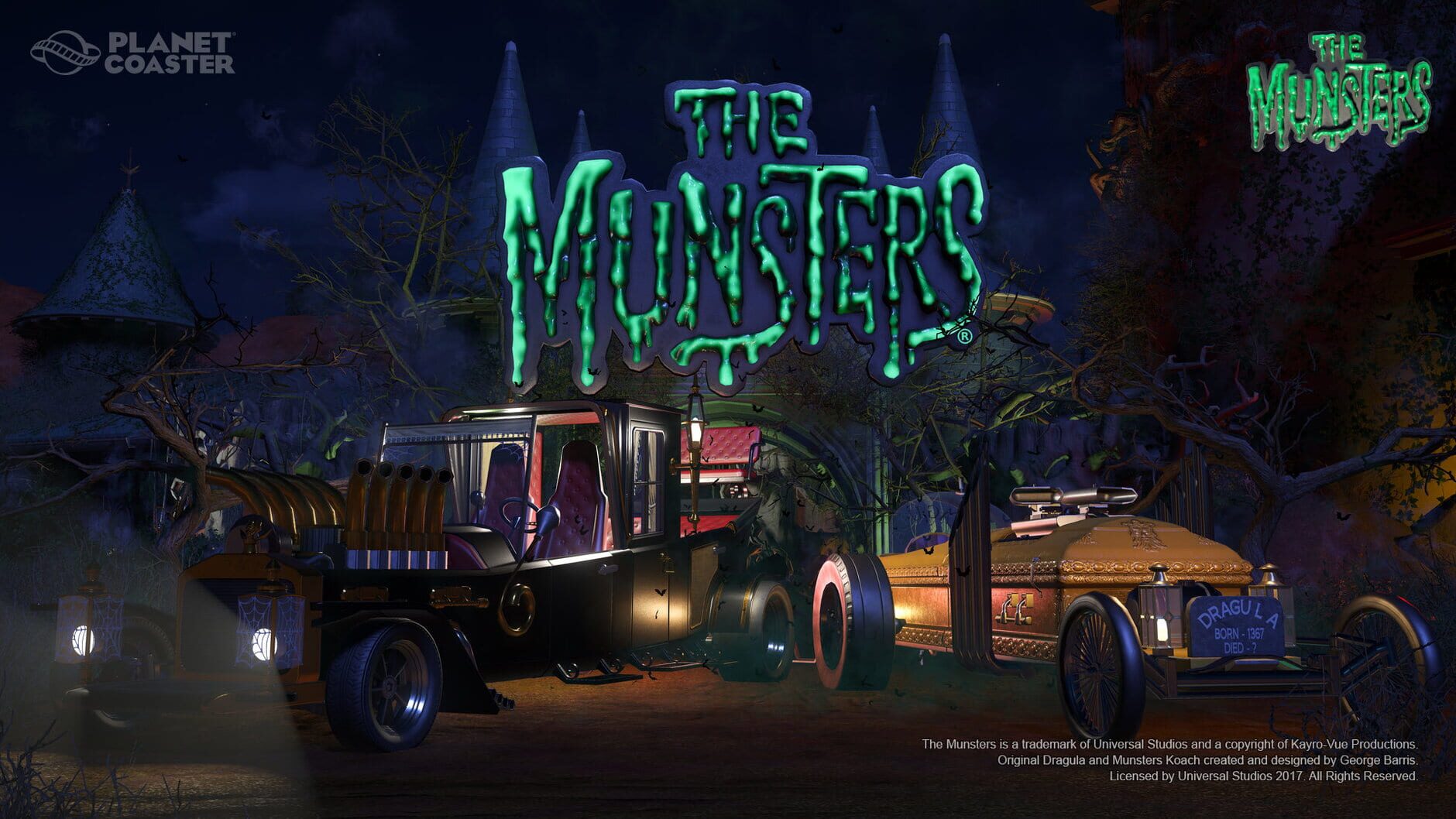 Screenshot for Planet Coaster: The Munsters Munster Koach Construction Kit