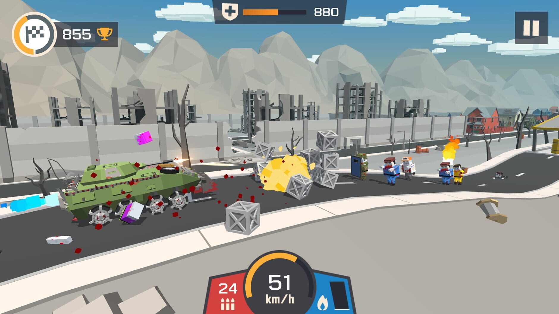 Screenshot for Zombie Derby: Pixel Survival