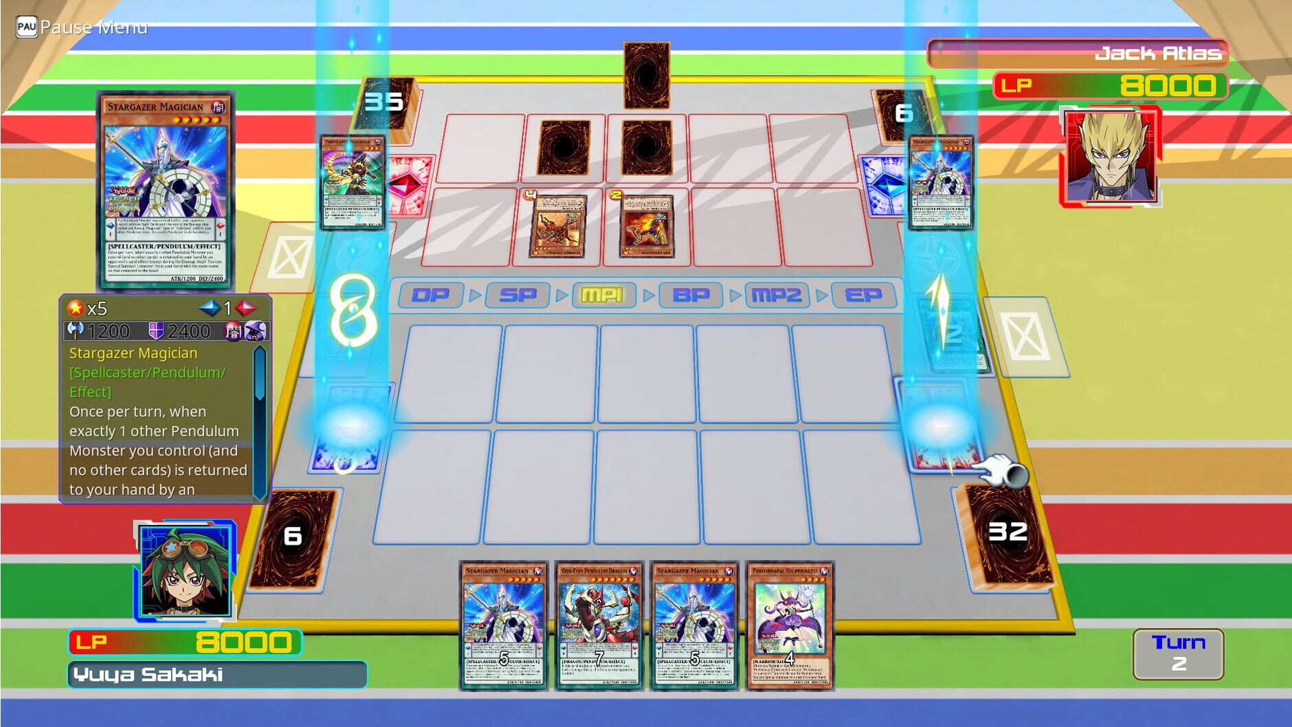 Screenshot for Yu-Gi-Oh! Legacy of the Duelist: Arc-V - Jack Atlas vs Yuya