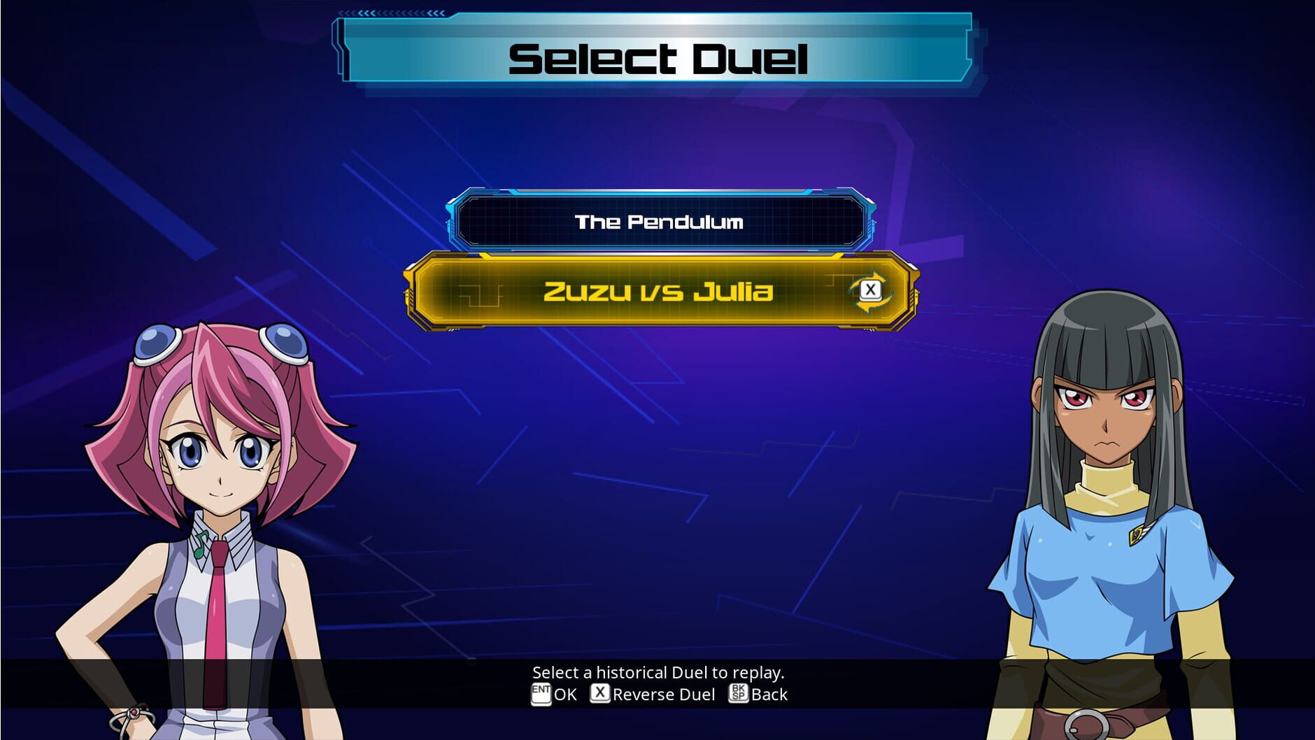 Screenshot for Yu-Gi-Oh! Legacy of the Duelist: Arc-V Zuzu v. Julia