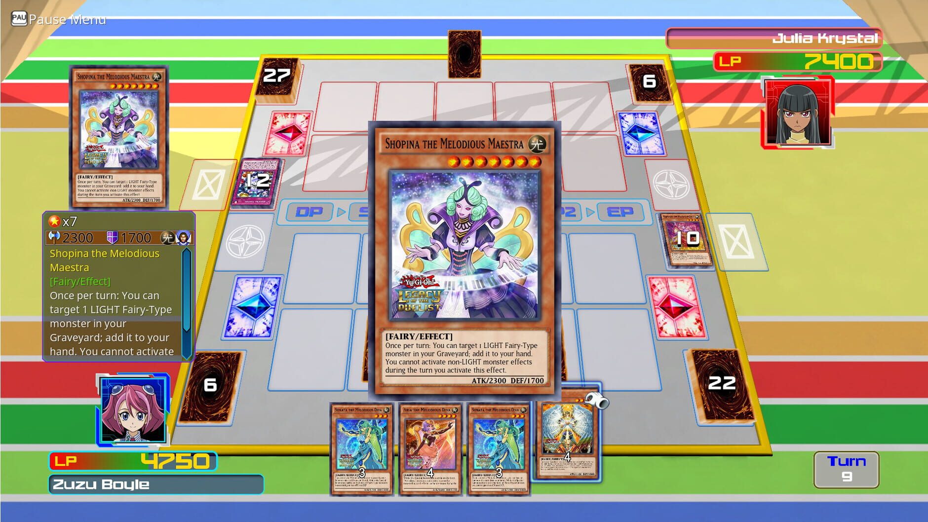 Screenshot for Yu-Gi-Oh! Legacy of the Duelist: Arc-V Zuzu v. Julia