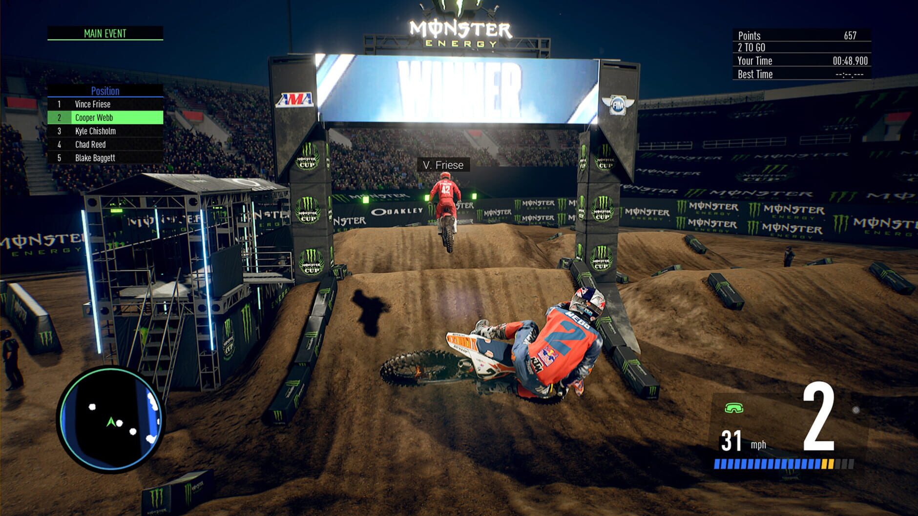 Screenshot for Monster Energy Supercross: The Official Videogame 3 - Monster Energy Cup