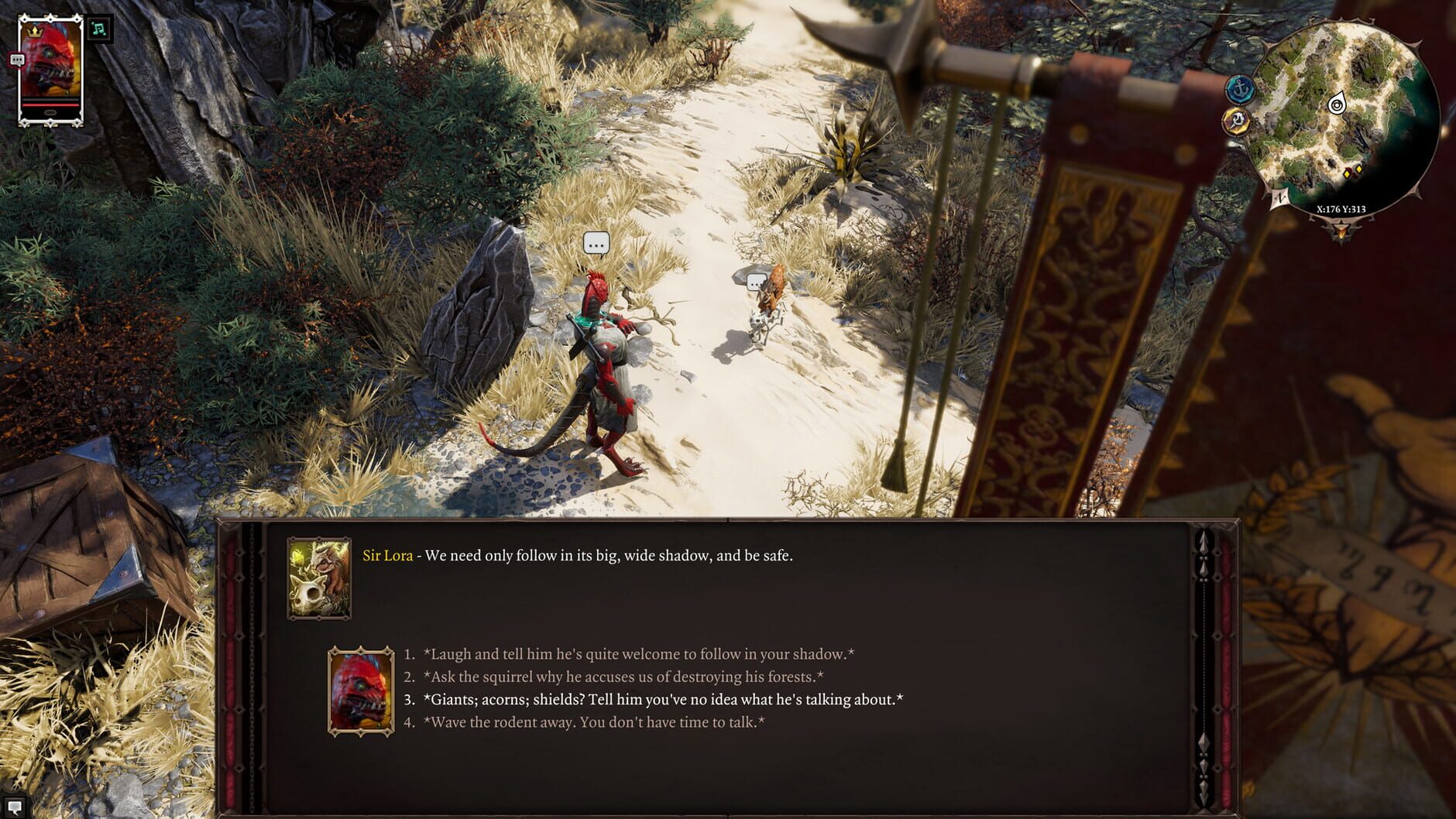 Screenshot for Divinity: Original Sin II - Definitive Edition: Companion - Sir Lora the Squirrel