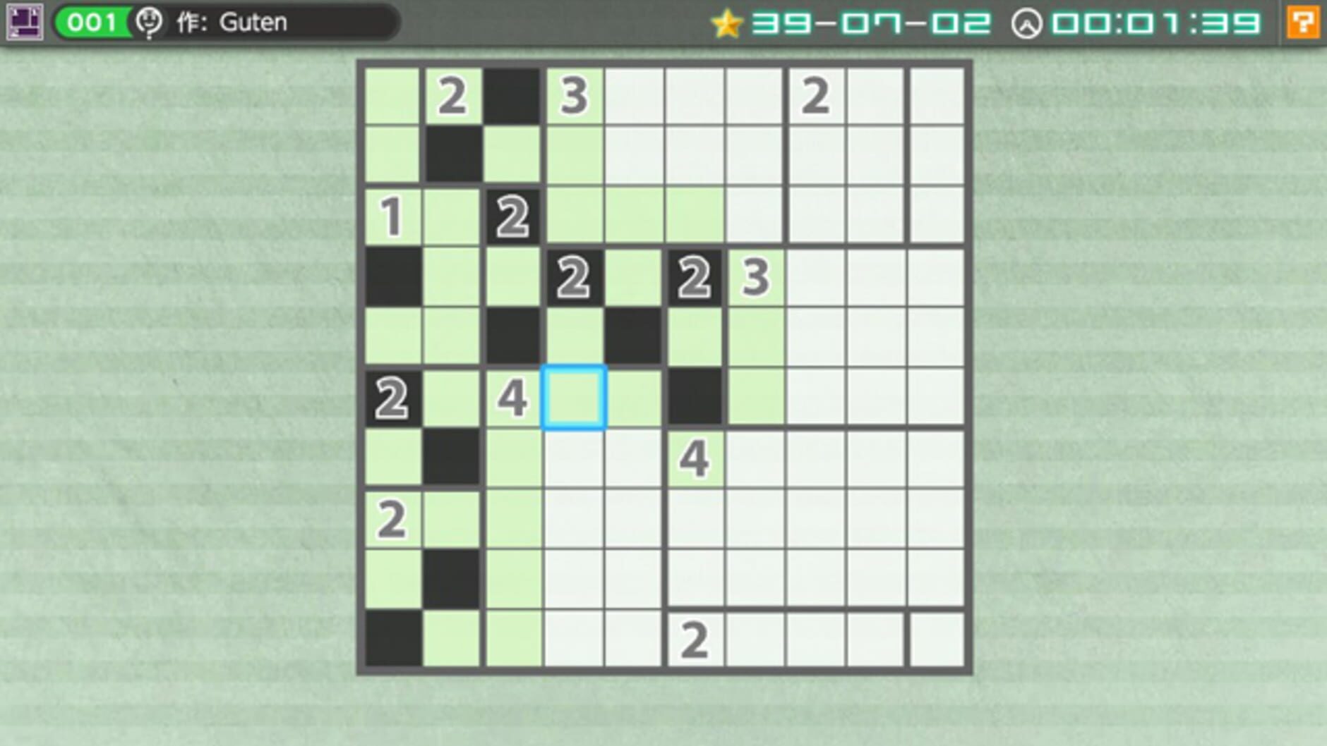 Screenshot for Nikoli no Puzzle V: Heyawake
