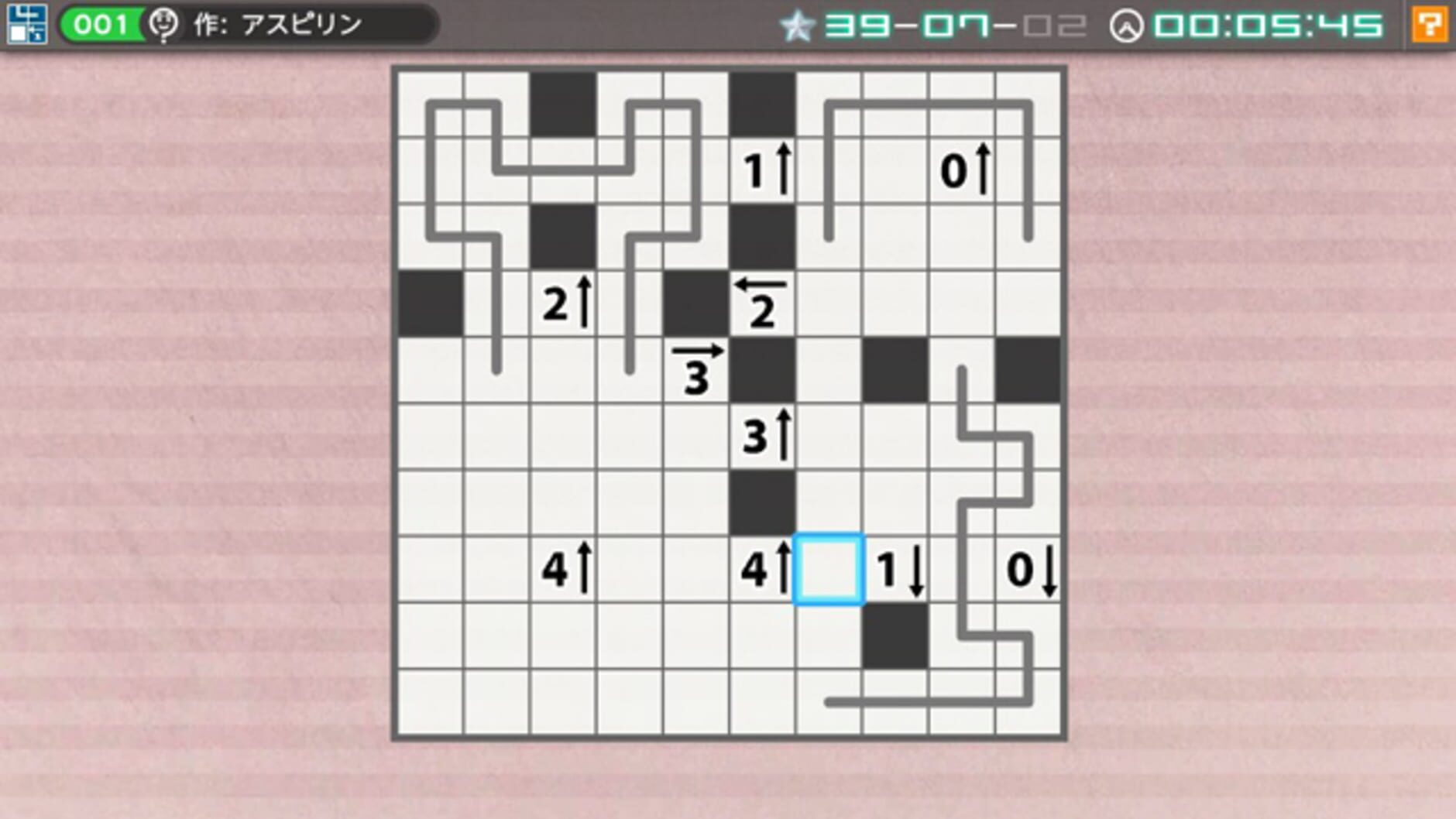 Screenshot for Nikoli no Puzzle V: Yajilin