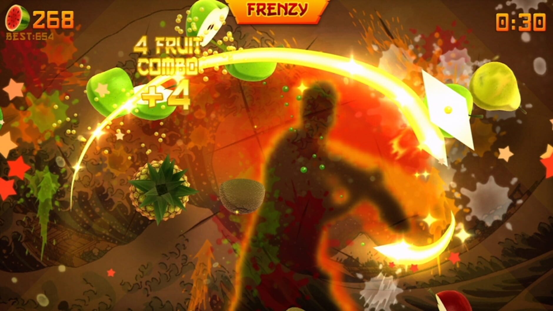 Screenshot for Fruit Ninja Kinect
