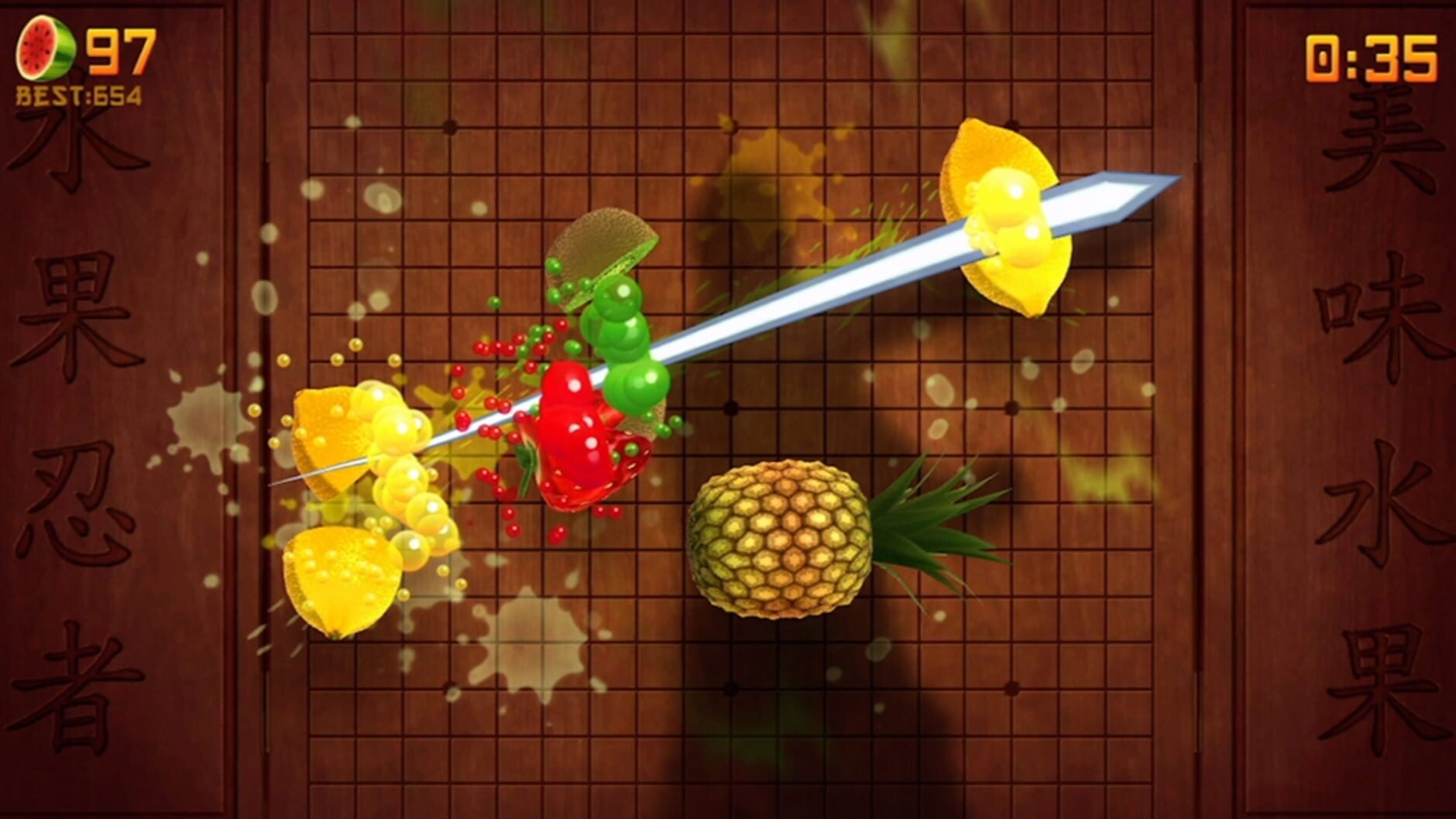 Screenshot for Fruit Ninja Kinect