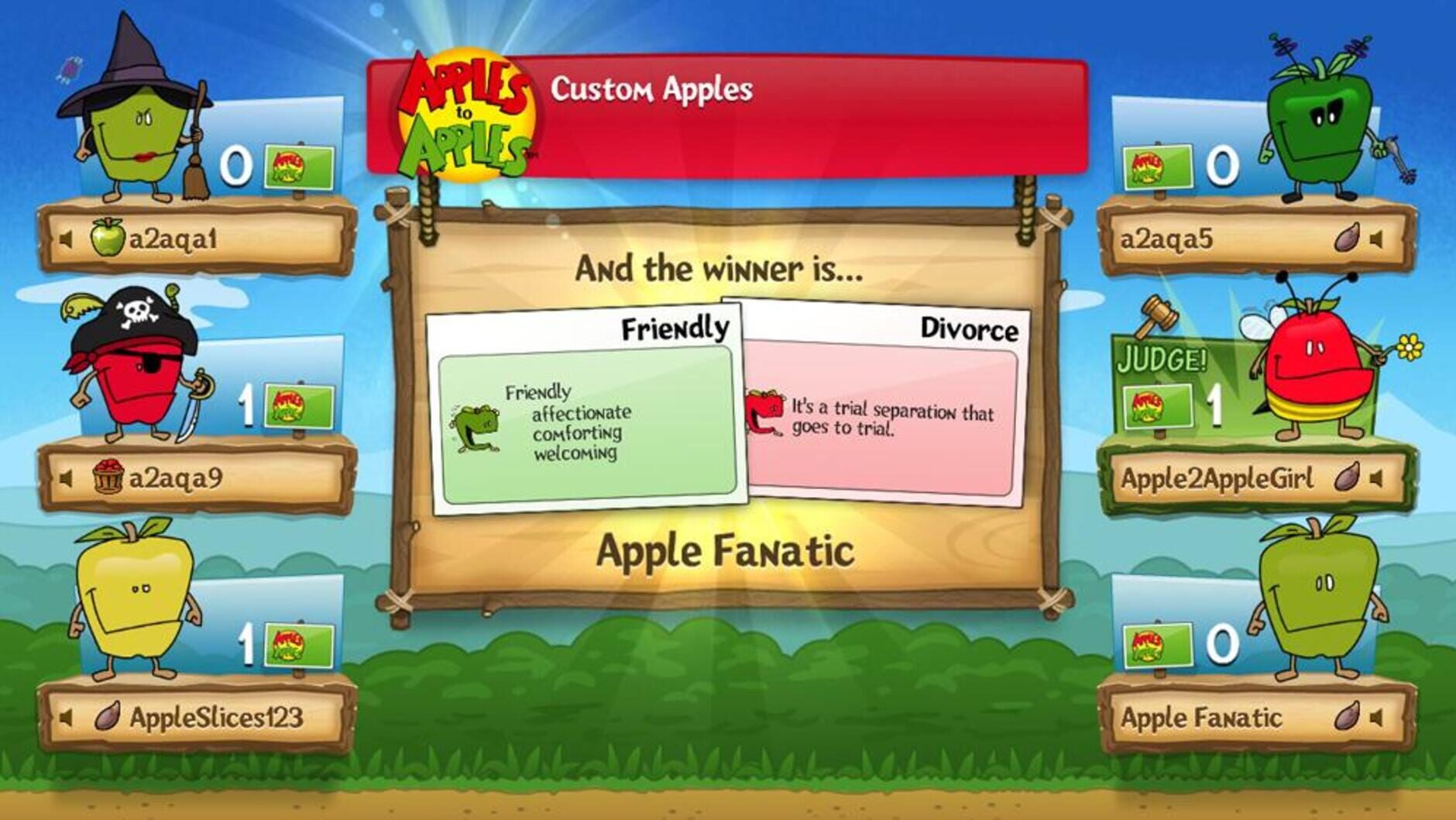 Screenshot for Apples to Apples