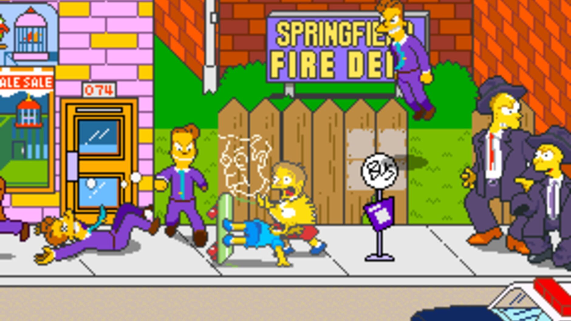 Screenshot for The Simpsons Arcade Game