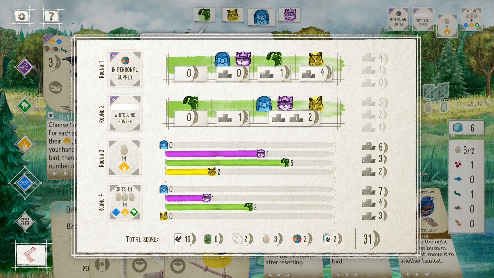 Screenshot for Wingspan: European Expansion
