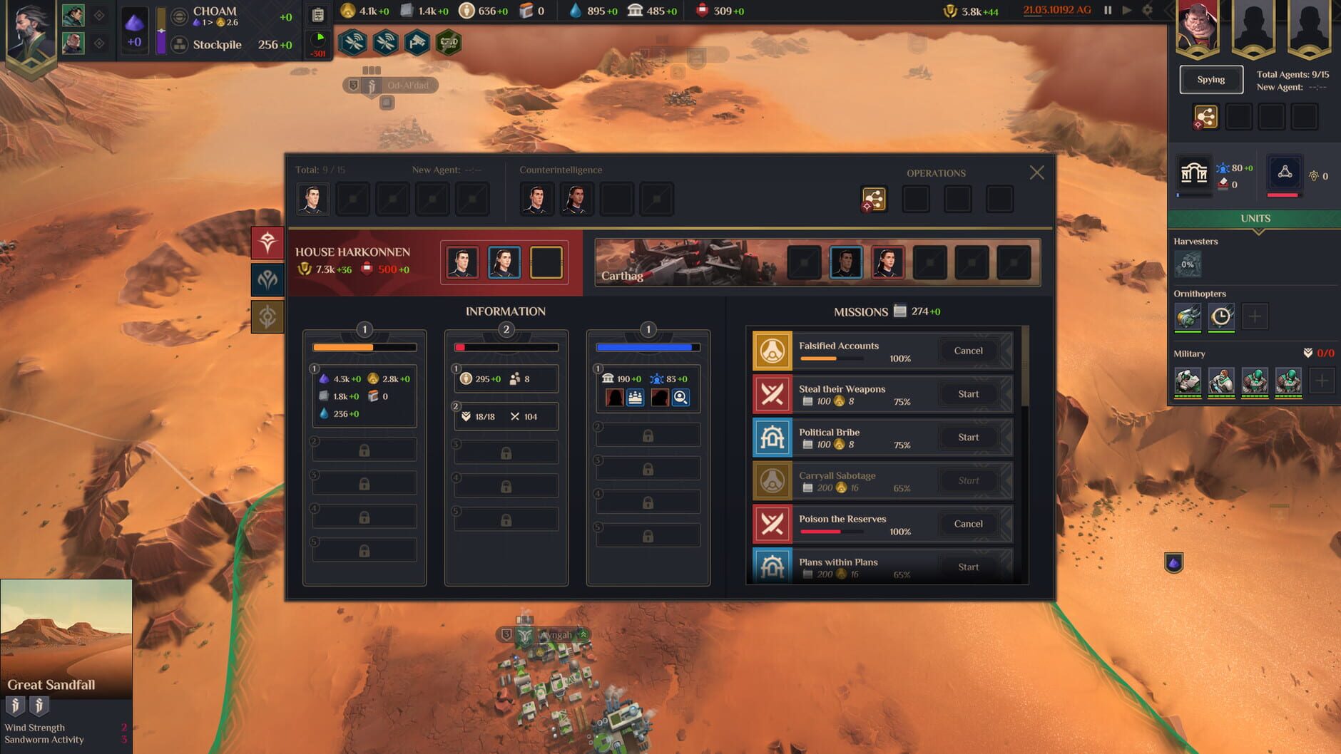 Screenshot for Dune: Spice Wars