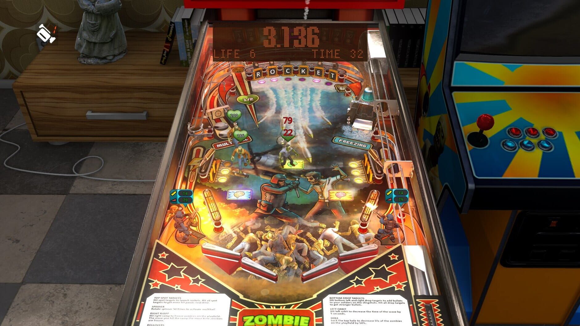 Screenshot for Zaccaria Pinball: Zombie Invasion