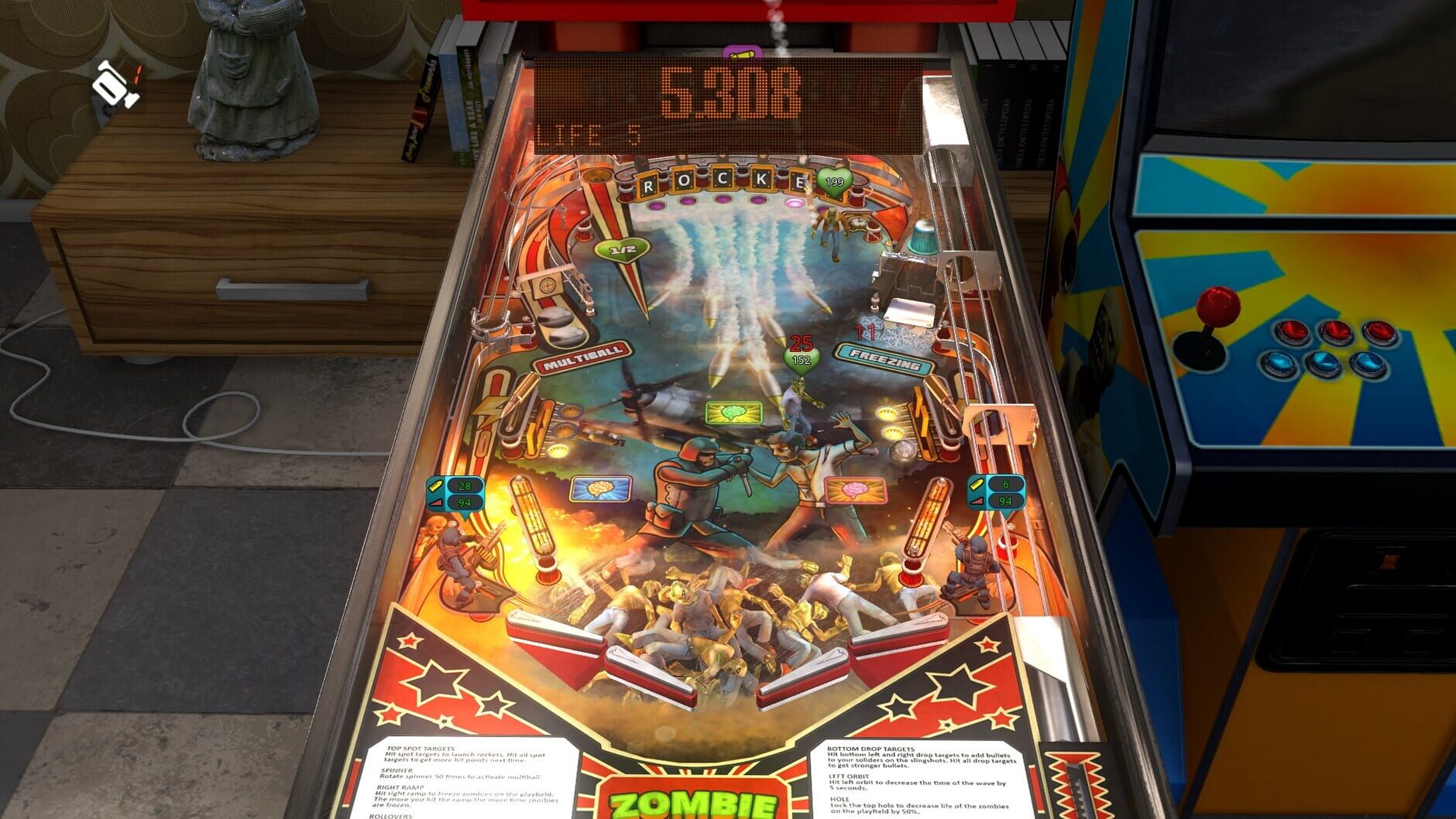 Screenshot for Zaccaria Pinball: Zombie Invasion