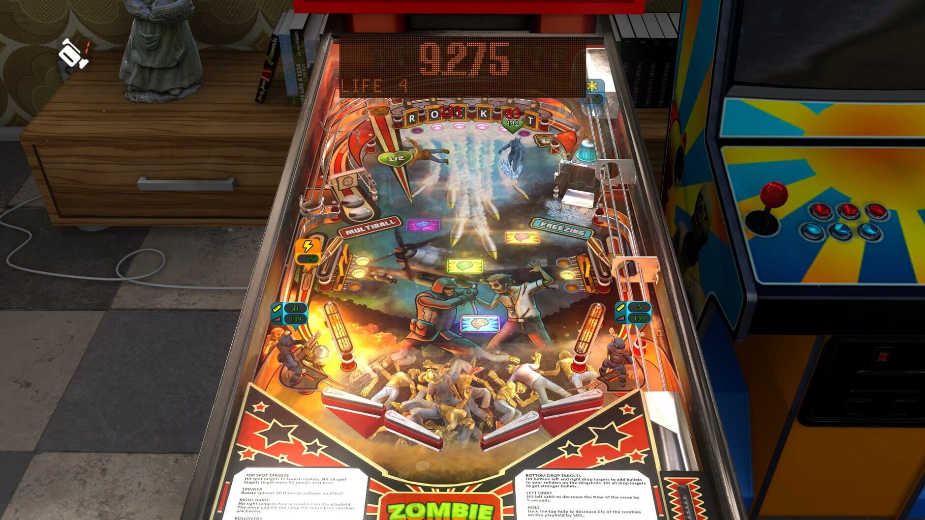 Screenshot for Zaccaria Pinball: Zombie Invasion