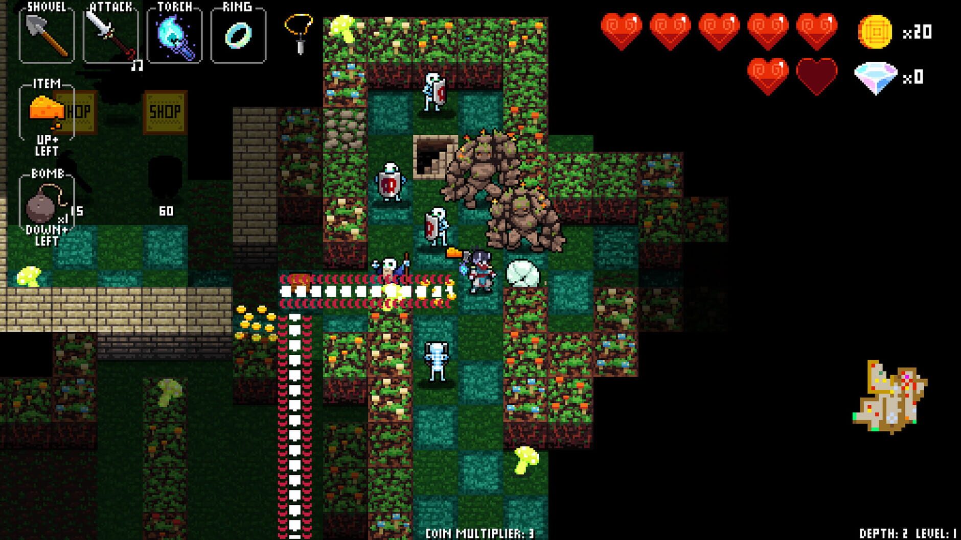 Screenshot for Crypt of the NecroDancer: Synchrony