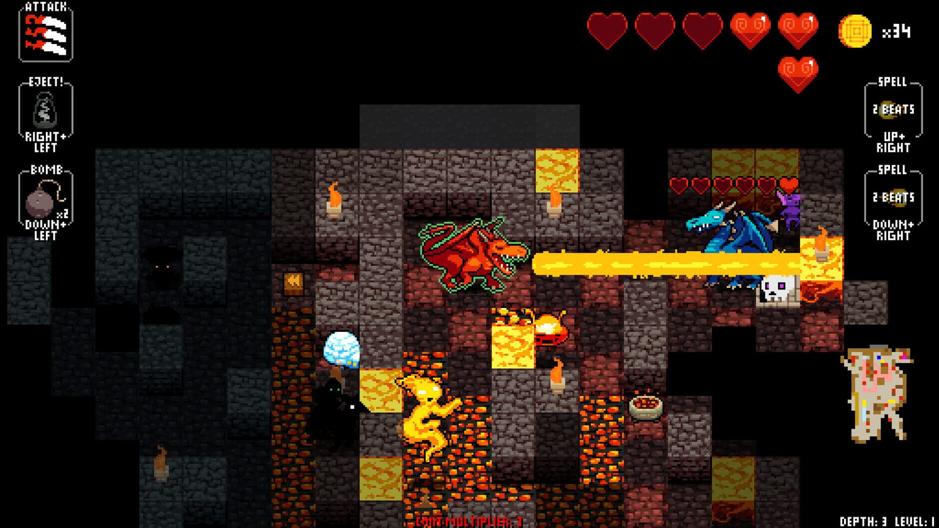Screenshot for Crypt of the NecroDancer: Synchrony