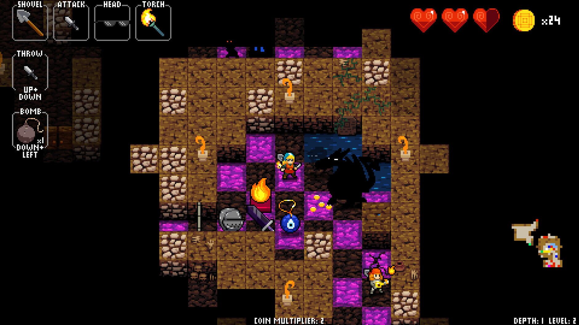 Screenshot for Crypt of the NecroDancer: Synchrony