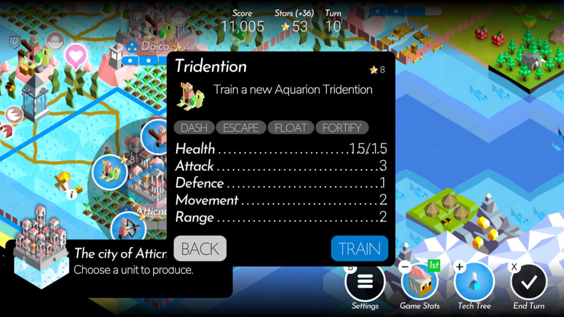 Screenshot for The Battle of Polytopia: Aquarion