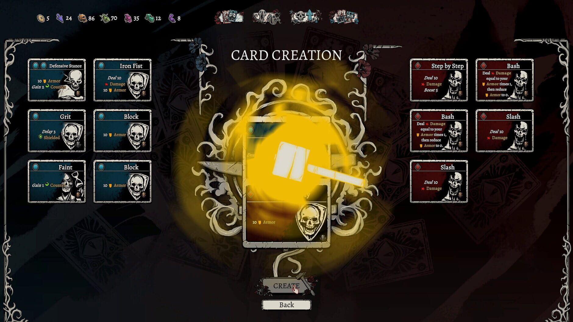 Screenshot for Nadir: A Grimdark Deckbuilder
